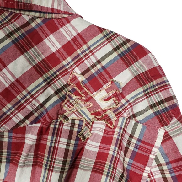 Zoo York Men's size Medium Long Sleeve Plaid Snap Up Top - Gently Used - Picture 6 of 10